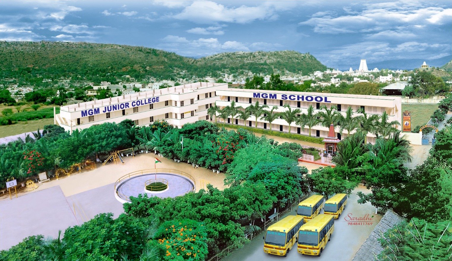 Modern university campus building with prestigious academic architecture